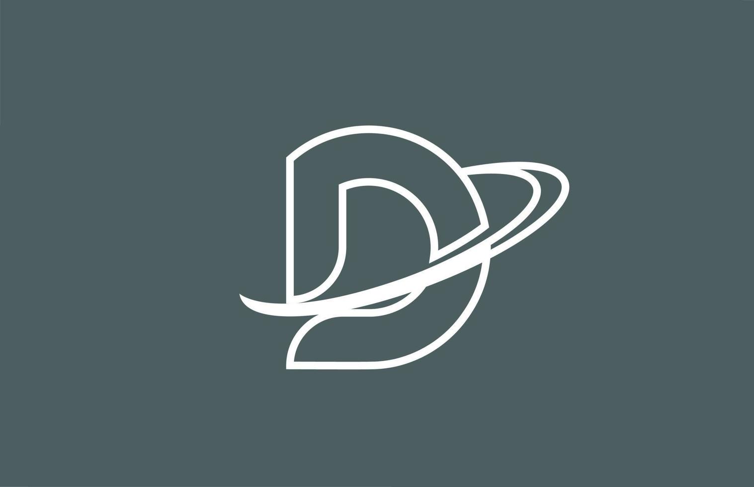 d-Brief-Logo-Symbol für Unternehmen und Unternehmen vektor