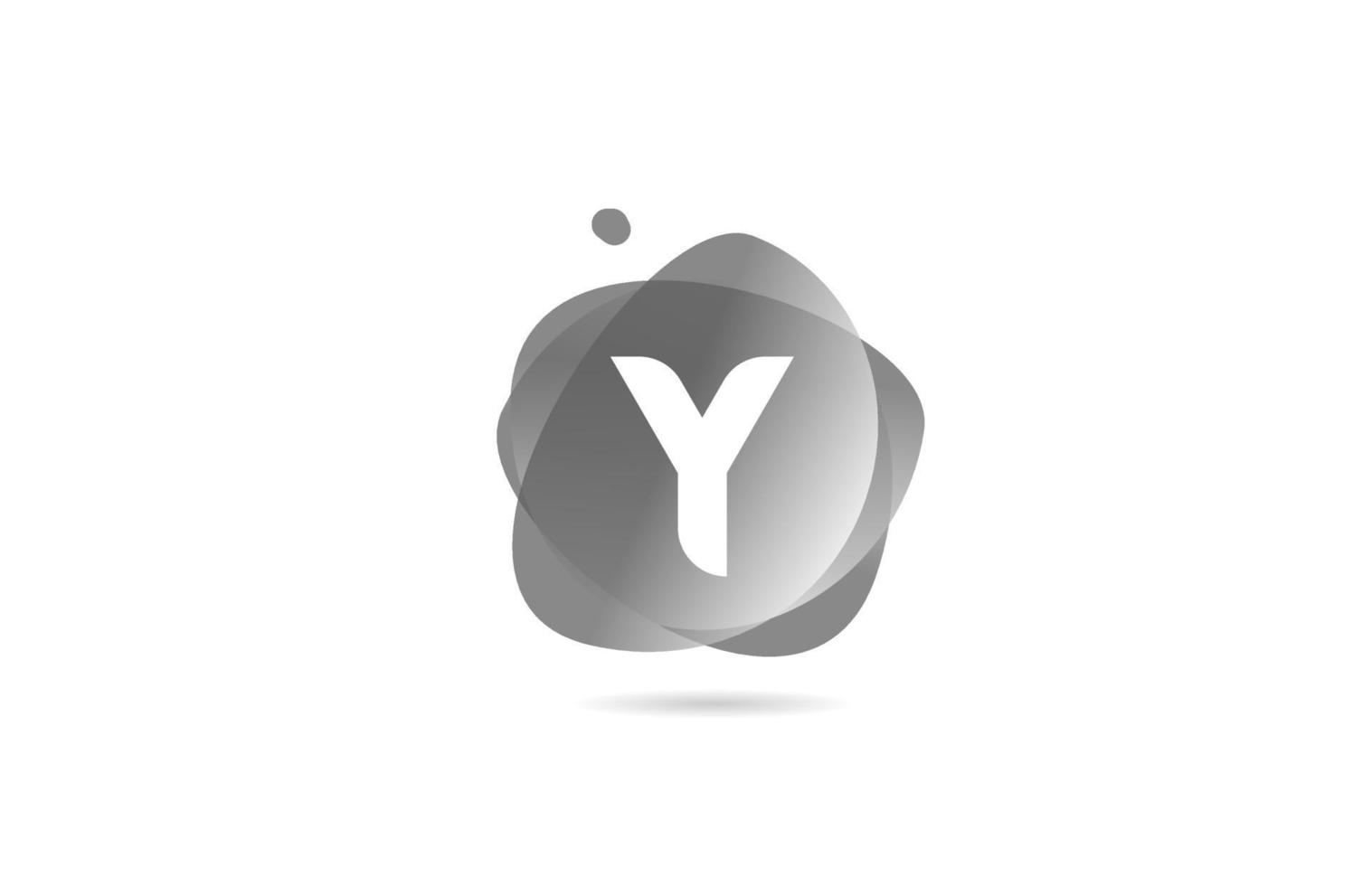 Schwarz-Weiß-Y-Alphabet-Buchstaben-Logo für Unternehmen und Unternehmen mit Farbverlaufsdesign. Pastellfarben für Corporate Identity vektor