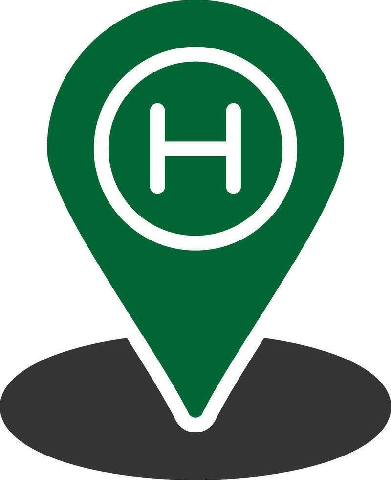 Hubschrauberlandeplatz kreatives Icon-Design vektor