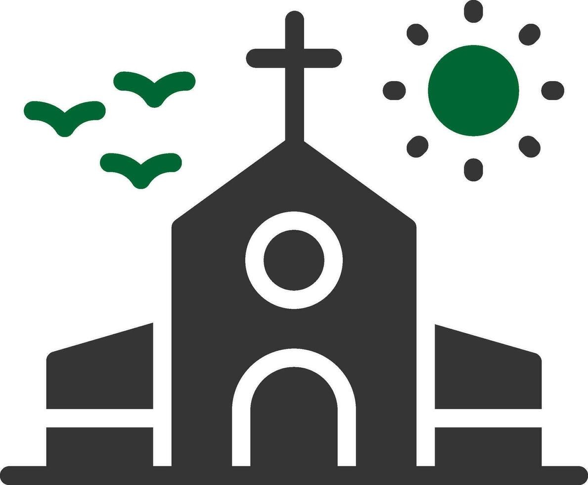 kreatives ikonendesign der kirche vektor