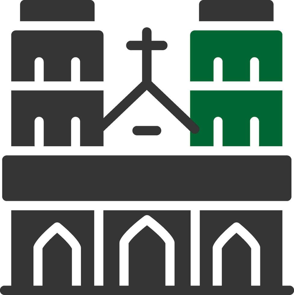 Notre Dame kreatives Icon-Design vektor