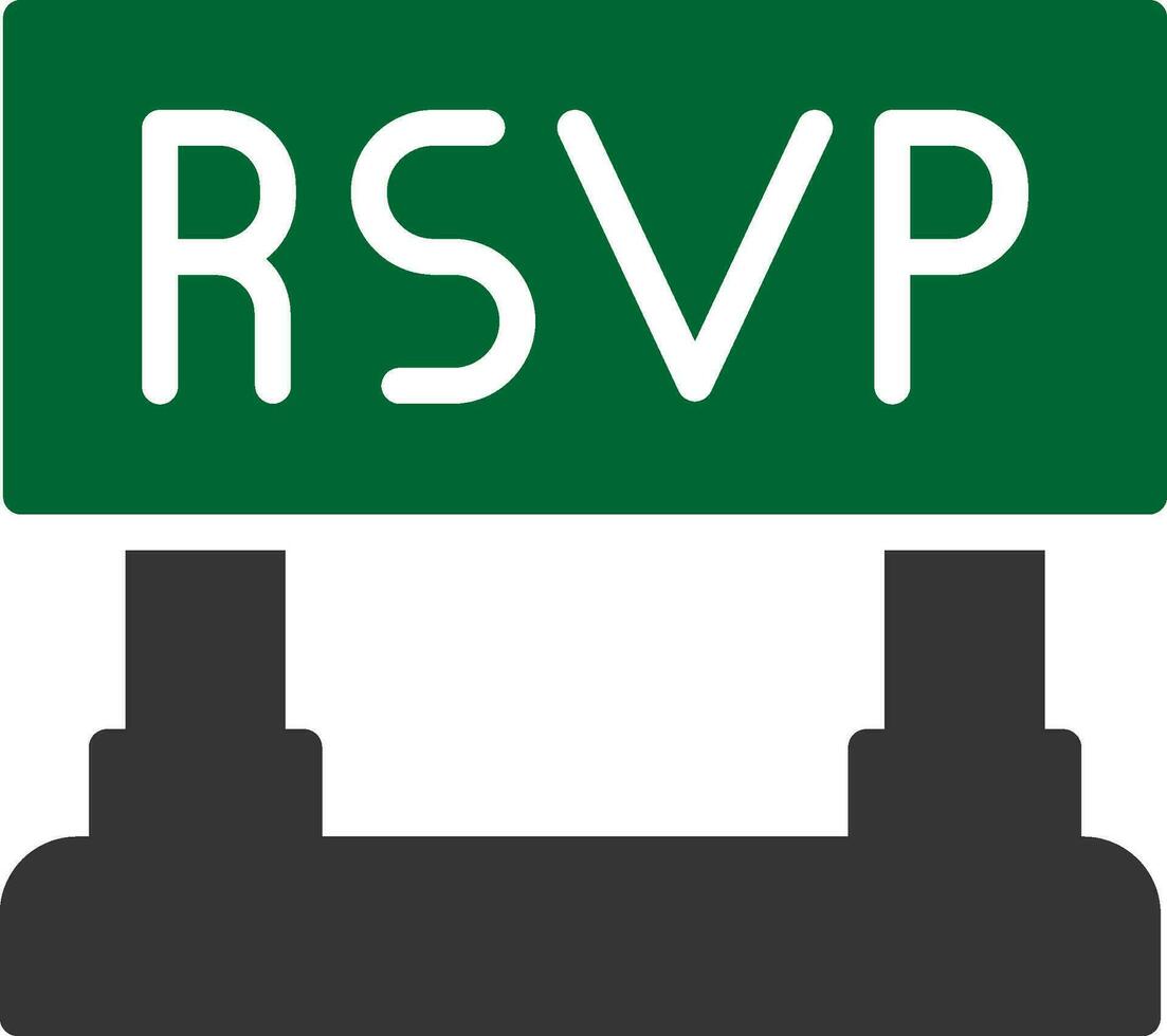 rsvp kreatives Icon-Design vektor