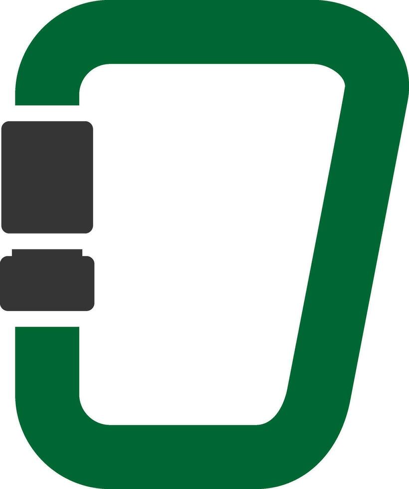 Karabiner kreatives Icon-Design vektor