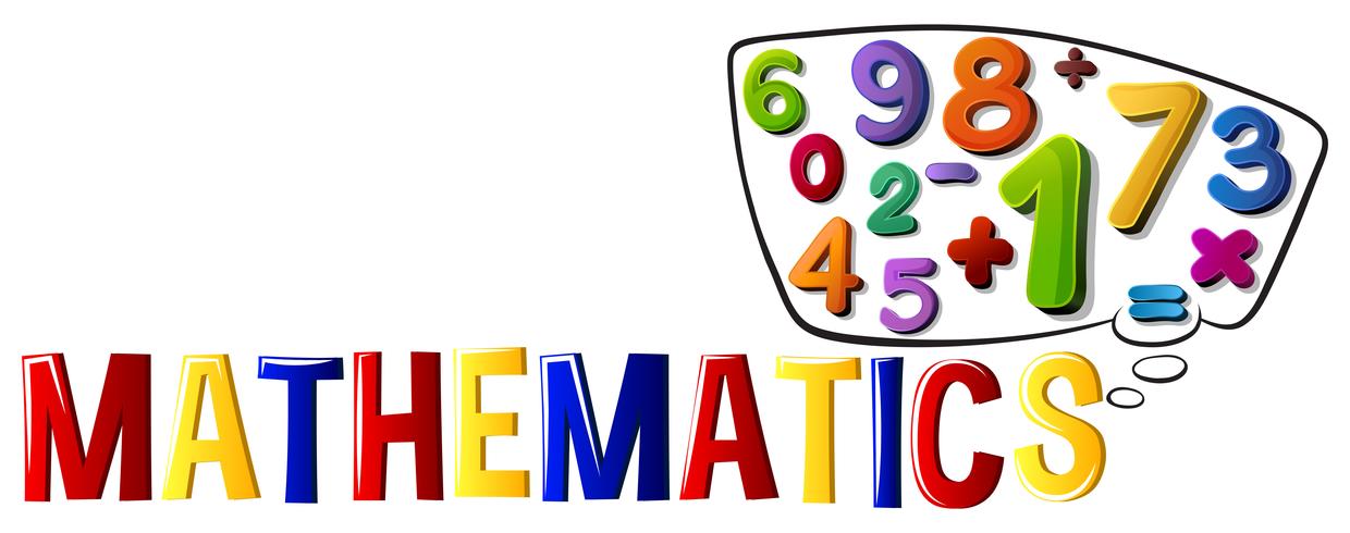 Schriftgestaltung mit Wortmathematik vektor