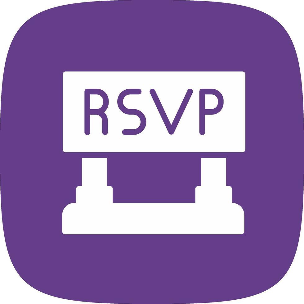 rsvp kreatives Icon-Design vektor