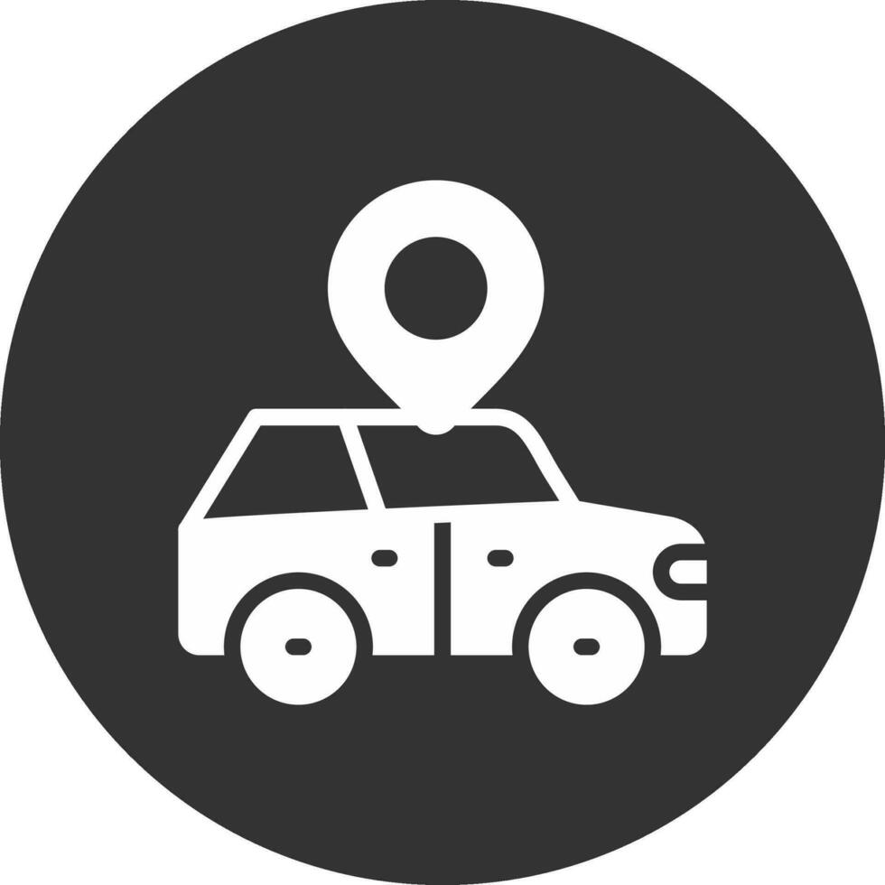 kreatives Icon-Design für den Standort des Autos vektor