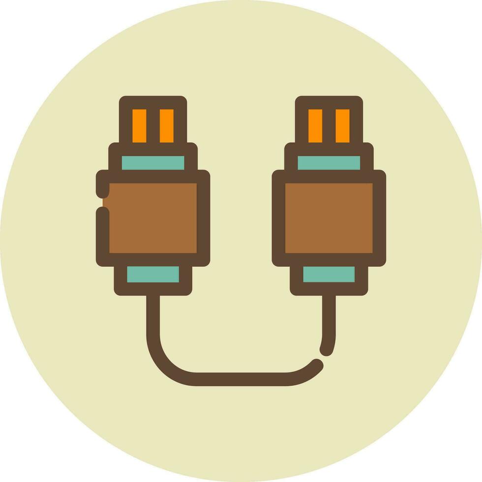 USB-Verbindung kreatives Icon-Design vektor