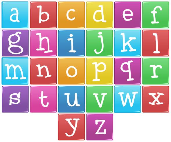 Englisches Alphabet von A bis Z vektor