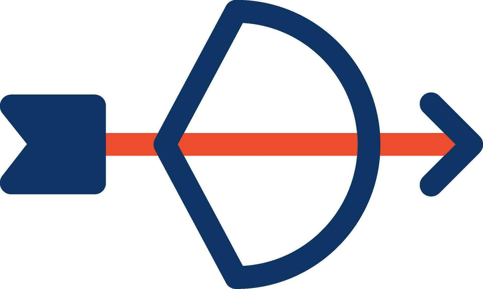 Bogenschießen kreatives Icon-Design vektor