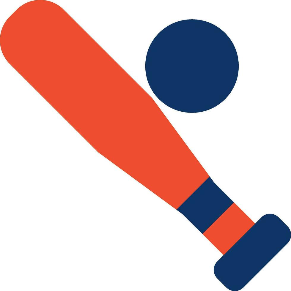 Baseballschläger kreatives Icon-Design vektor