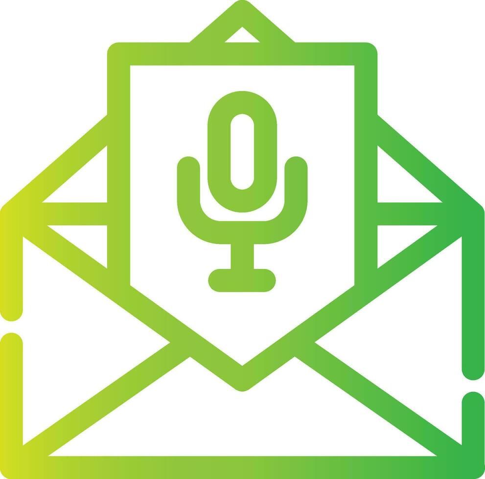 Voice-E-Mail kreatives Icon-Design vektor