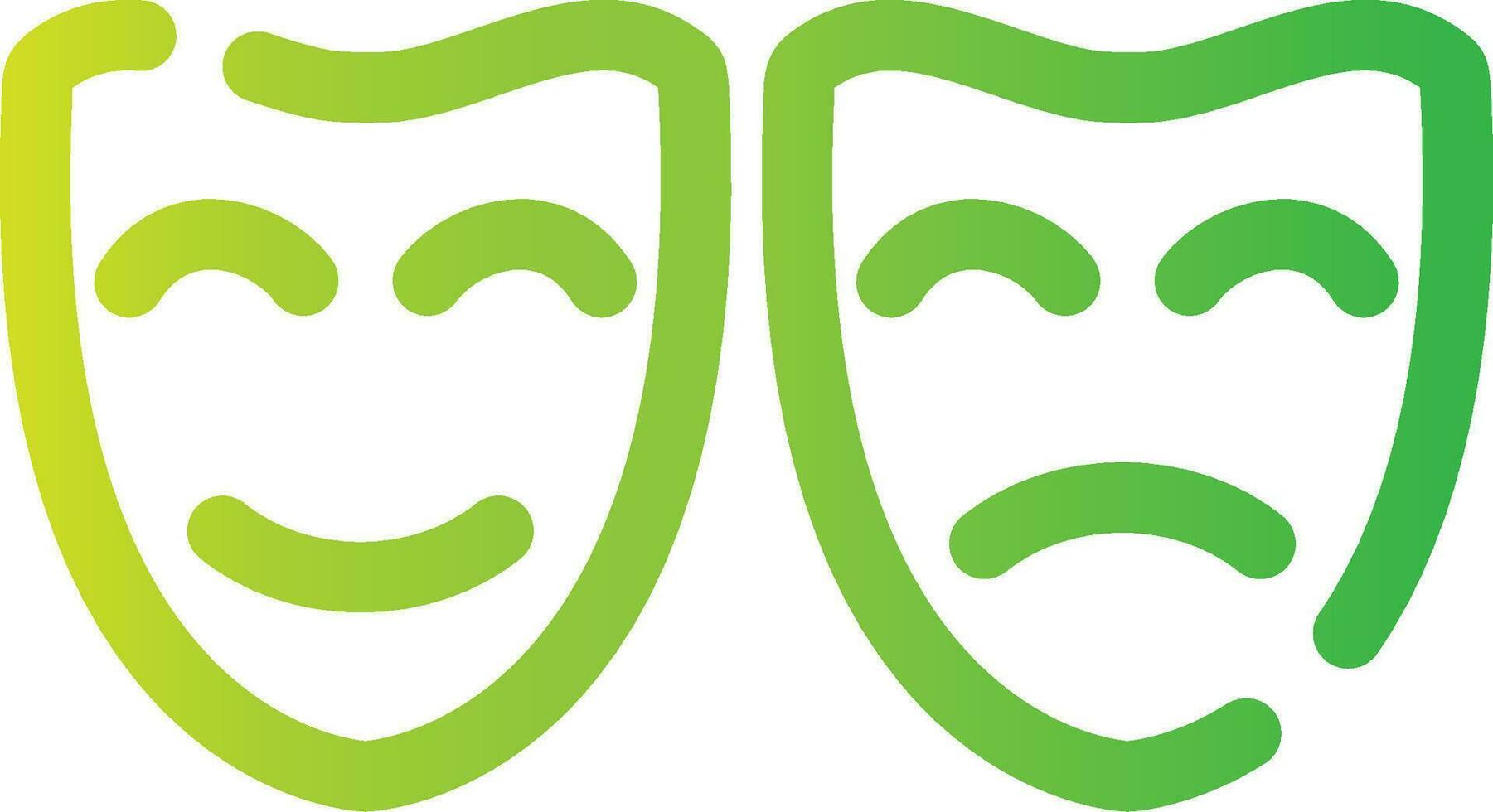 Theatermasken kreatives Icon-Design vektor