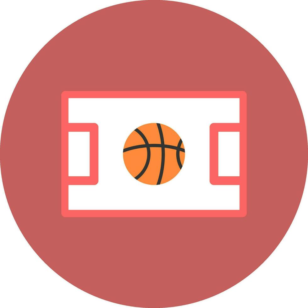 Basketballplatz kreatives Icon-Design vektor