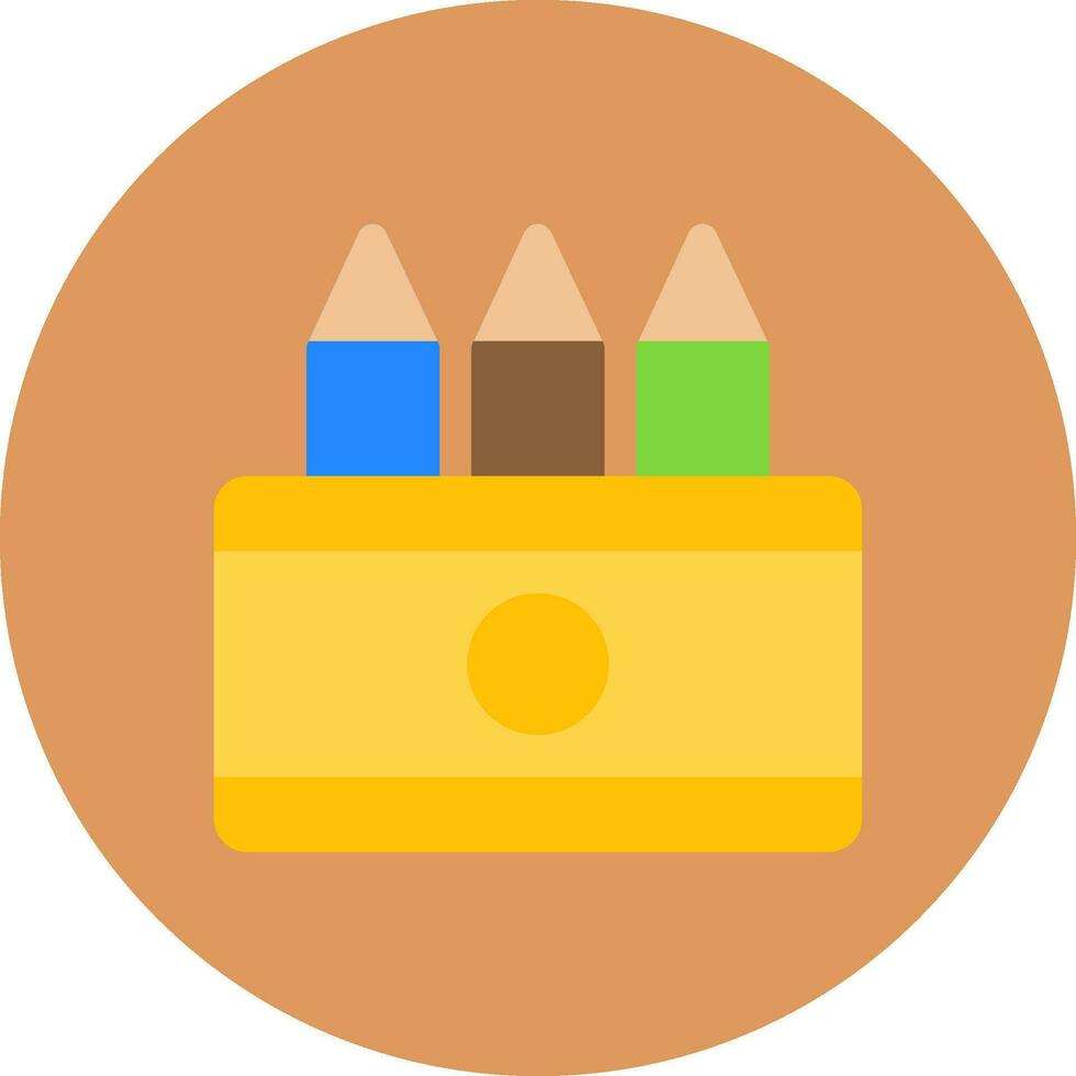 färgad pennor kreativ ikon design vektor