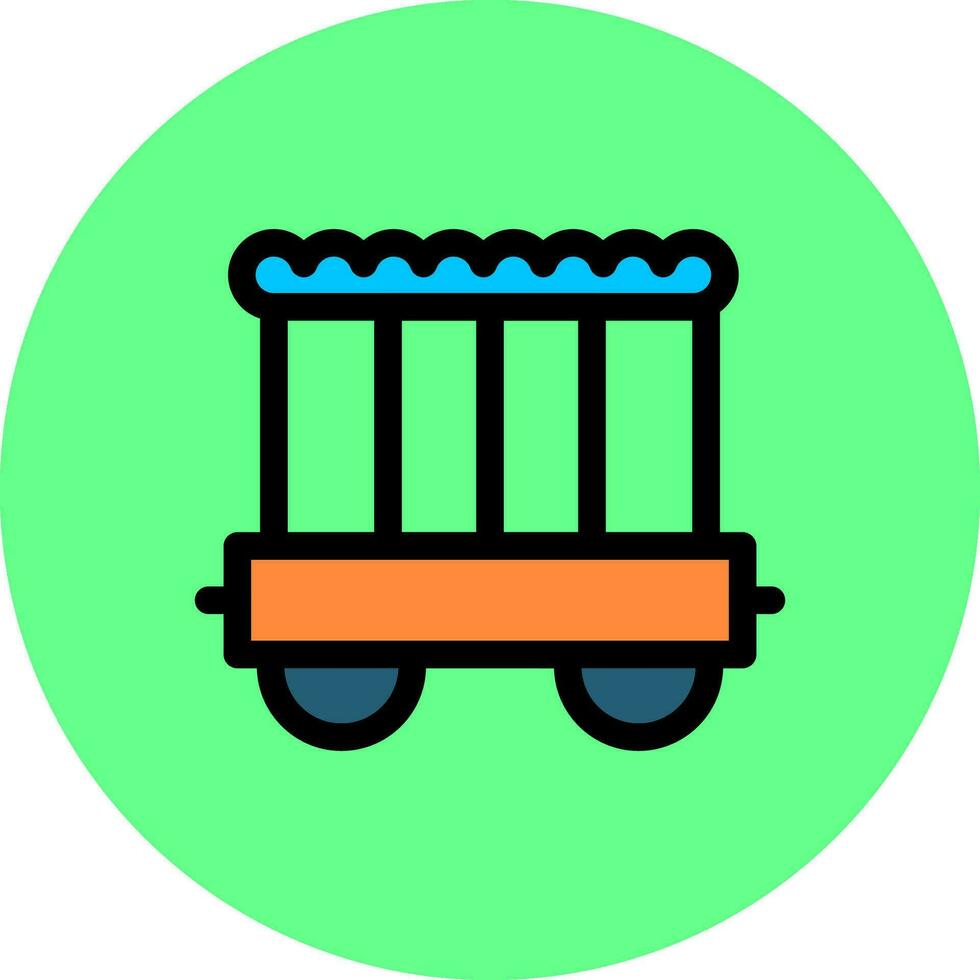 Zirkuswagen kreatives Icon-Design vektor