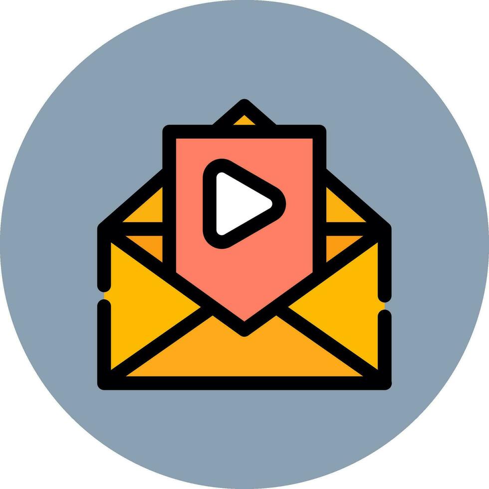 kreatives Icon-Design für Video-E-Mails vektor