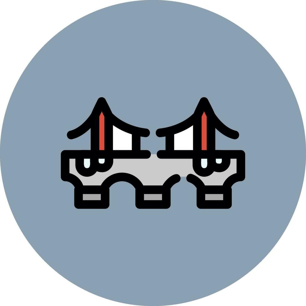 Brücke kreatives Icon-Design vektor