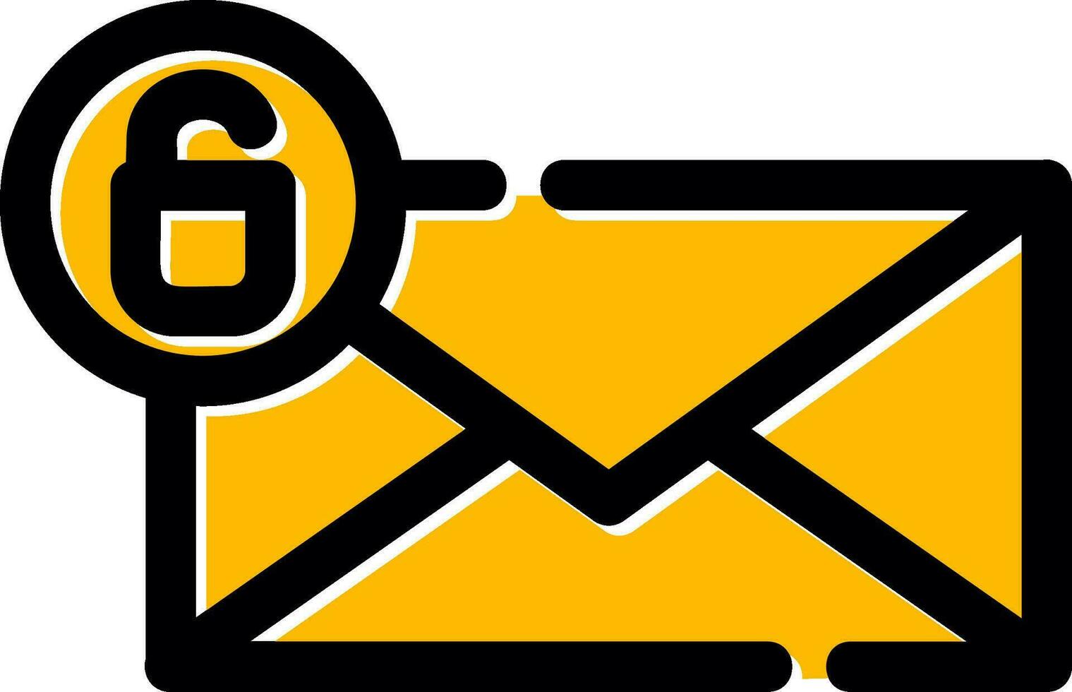 Entsperren Sie das kreative Icon-Design für E-Mails vektor