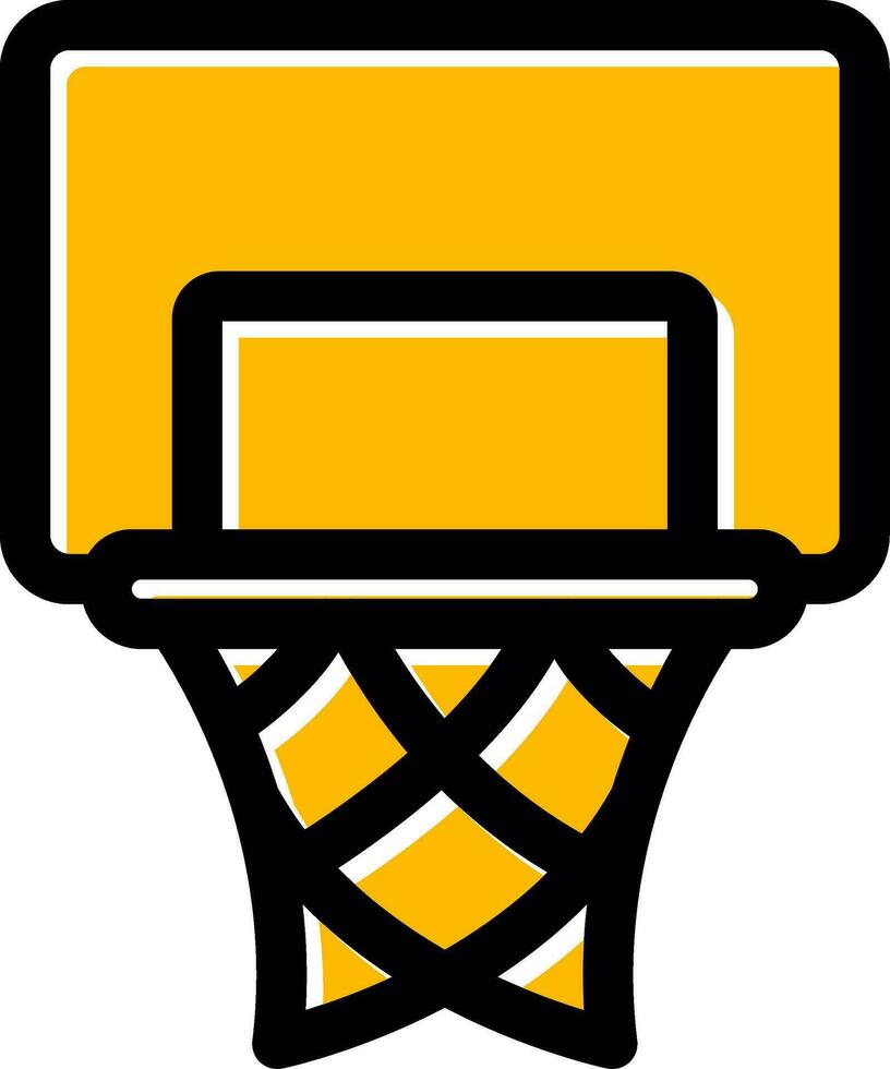 Basketballkorb kreatives Icon-Design vektor