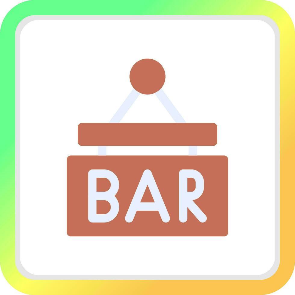 Bar-Schild kreatives Icon-Design vektor