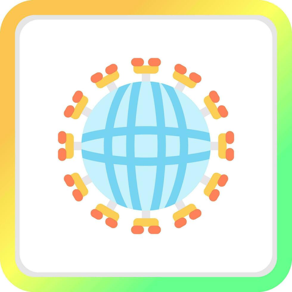 kreatives Icon-Design für globale Netzwerke vektor