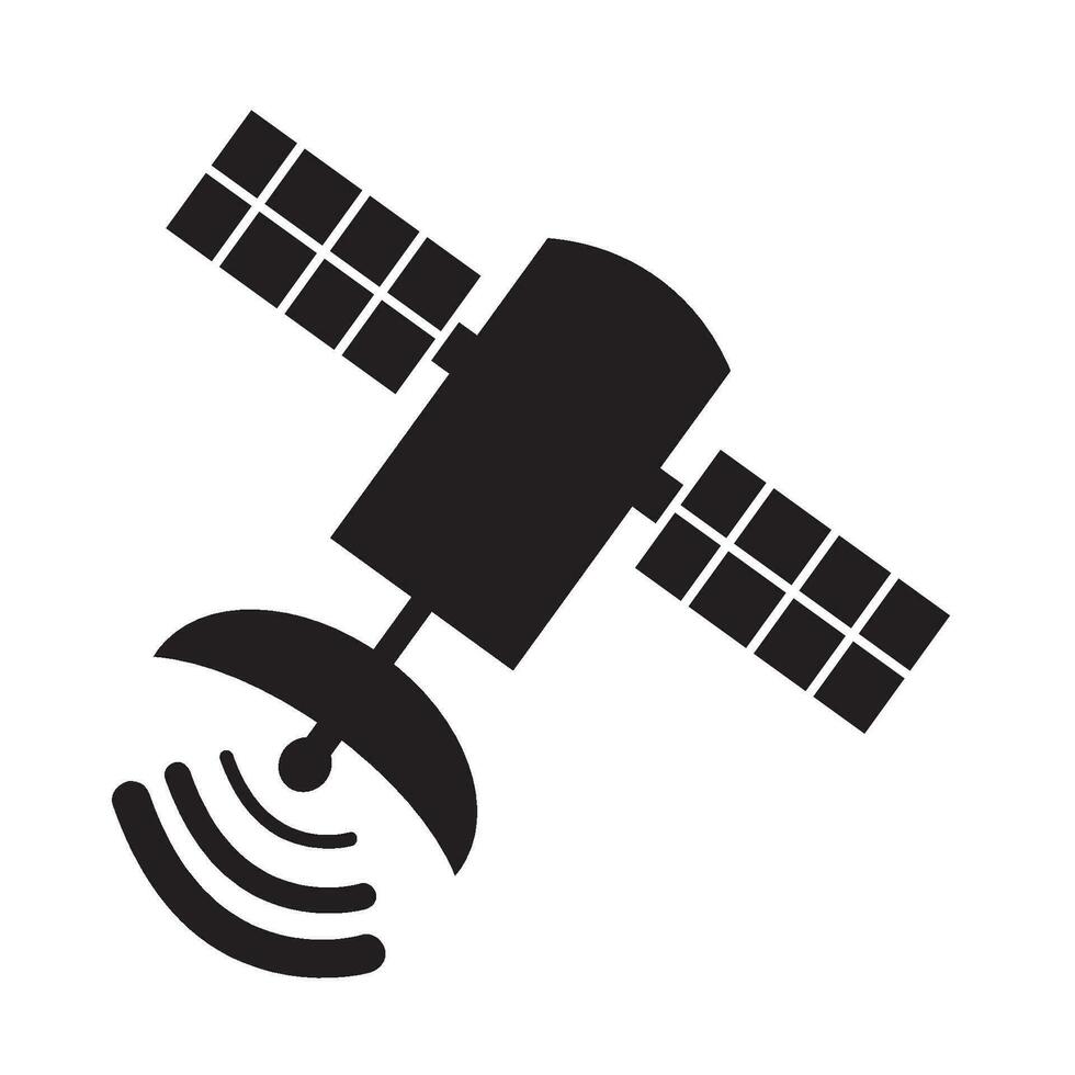 Satellit Symbol Logo Vektor Design Vorlage