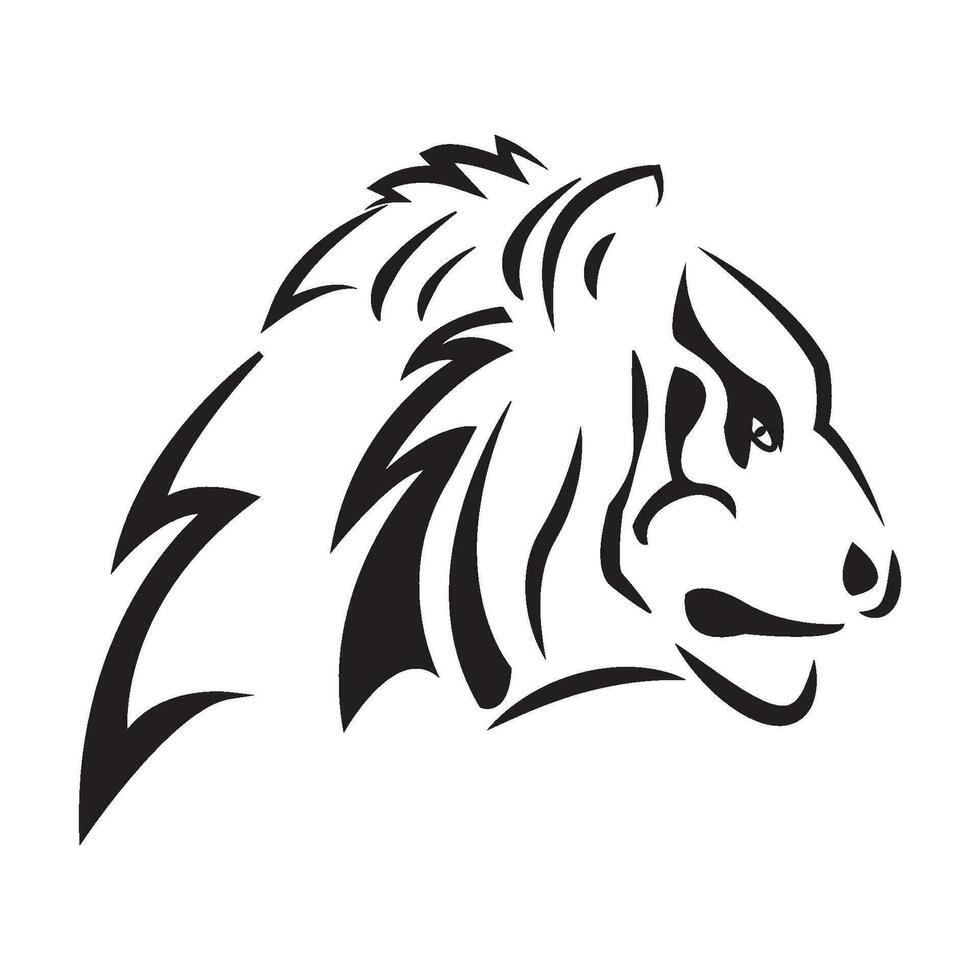 tiger huvud ikon logotyp vektor design mall