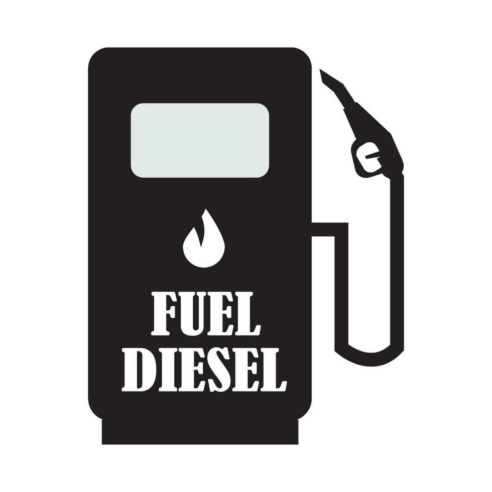 bränsle diesel ikon logotyp vektor design mall