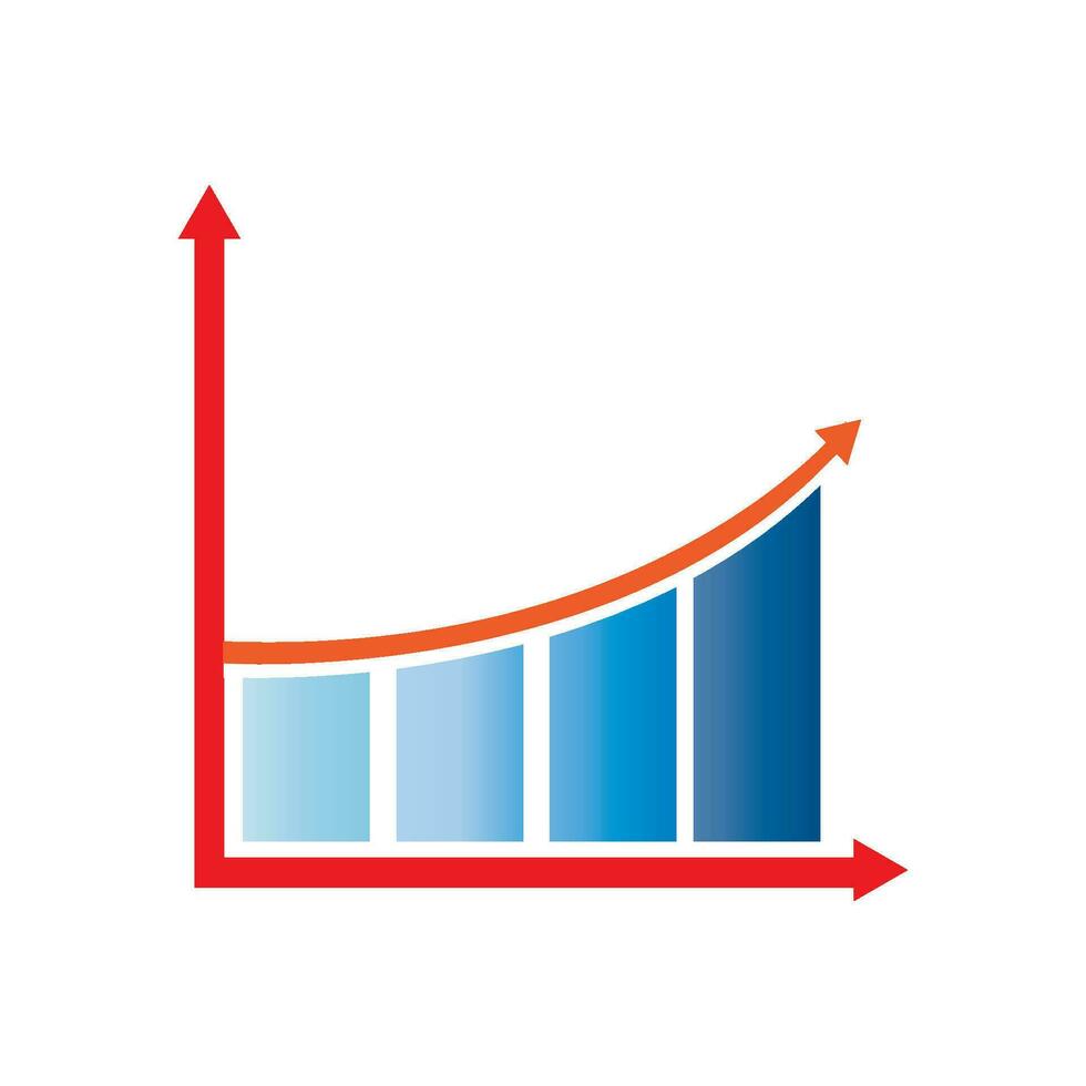 upp Diagram ikon logotyp vektor design mall