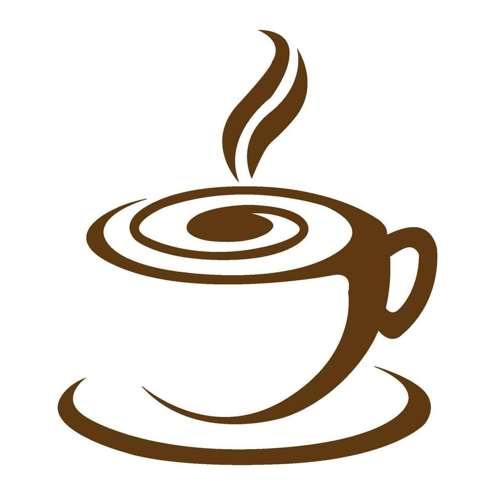 eine Tasse Kaffee-Symbol-Logo-Vektor-Design-Vorlage vektor