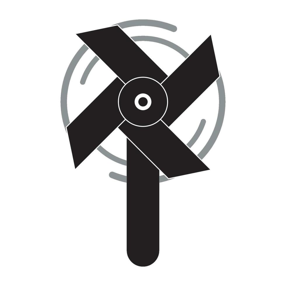 Windmühle Symbol Logo Vektor Design Vorlage