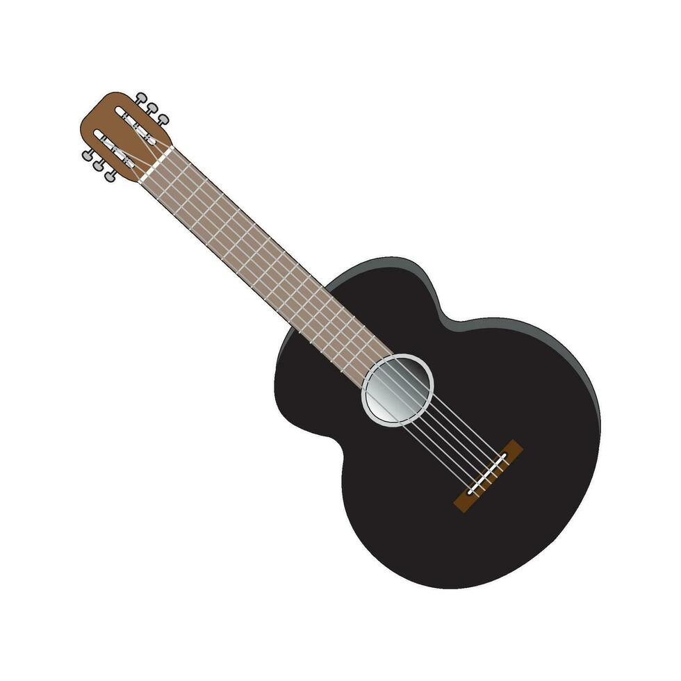 gitarr ikon logotyp vektor design mall