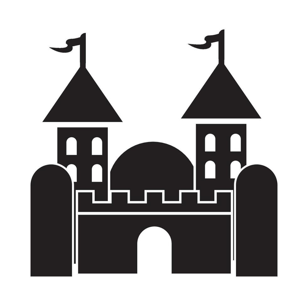 Schloss Symbol Logo Vektor Design Vorlage