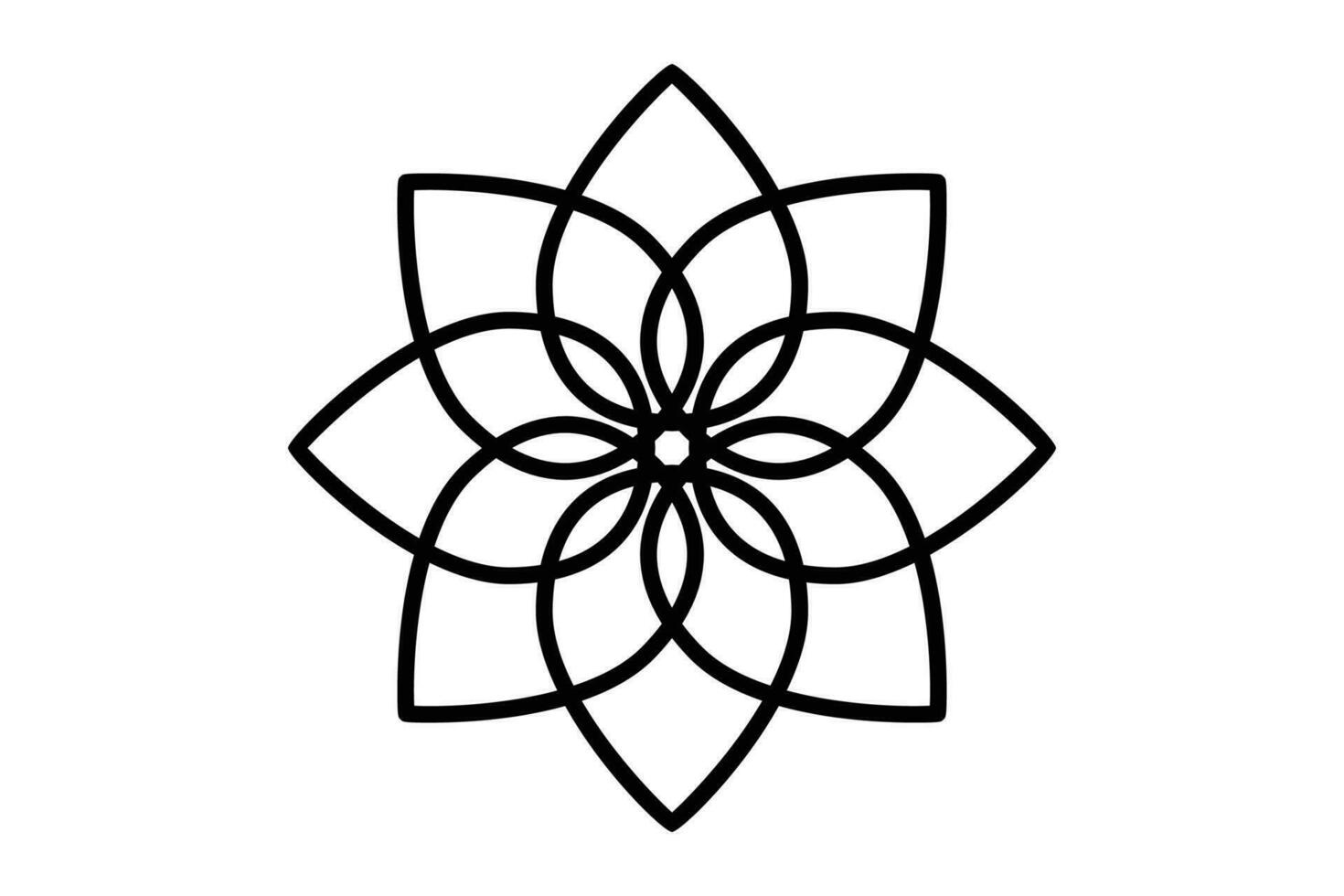 Lotus Blume Symbol. Symbol verbunden zu Reinheit und Schönheit im Spa Behandlungen. Linie Symbol Stil. Element Illustration vektor