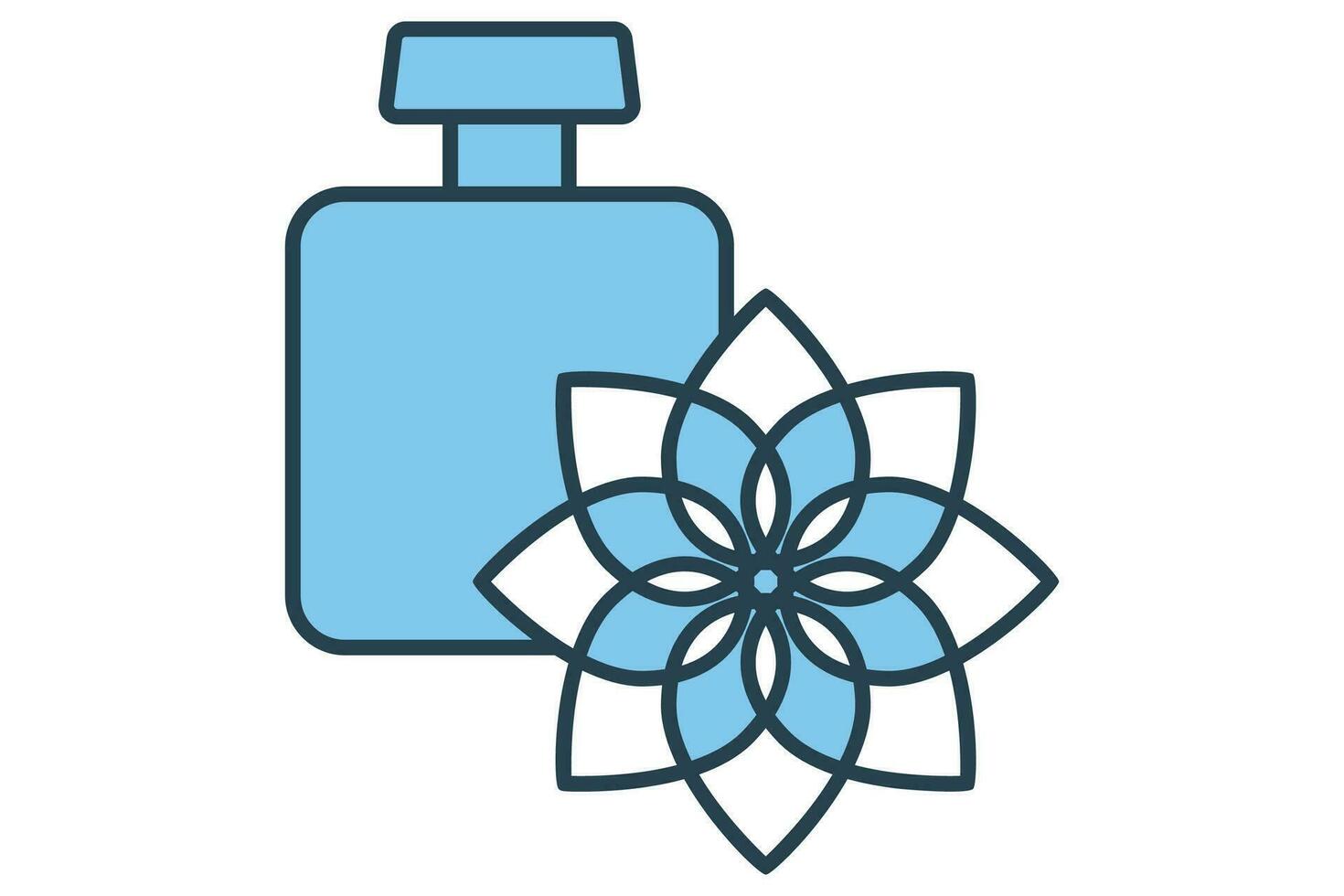 wesentlich Öl Symbol. Symbol verbunden zu Aromatherapie und Entspannung. eben Linie Symbol Stil. Element Illustration vektor