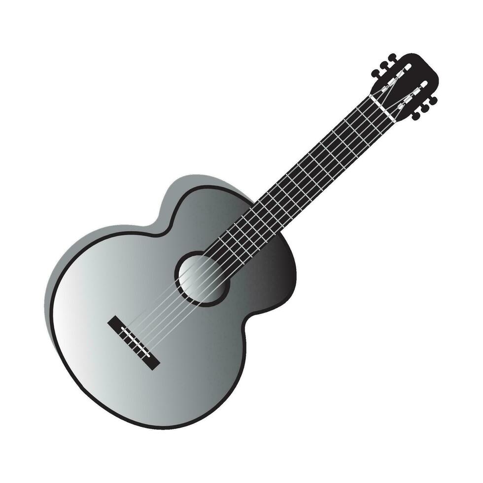 gitarr ikon logotyp vektor design mall