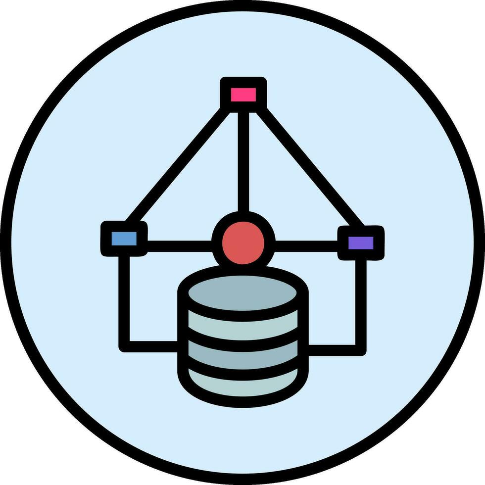 data modell vektor ikon