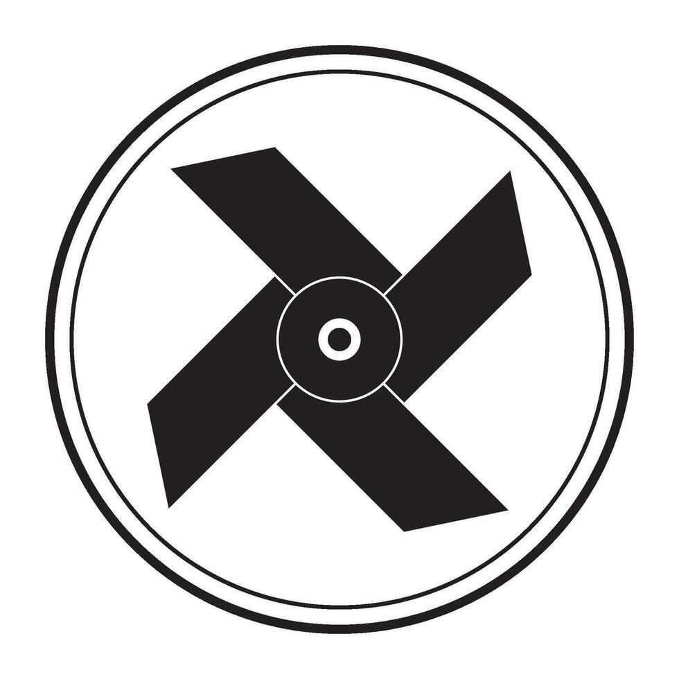 väderkvarn ikon logotyp vektor design mall