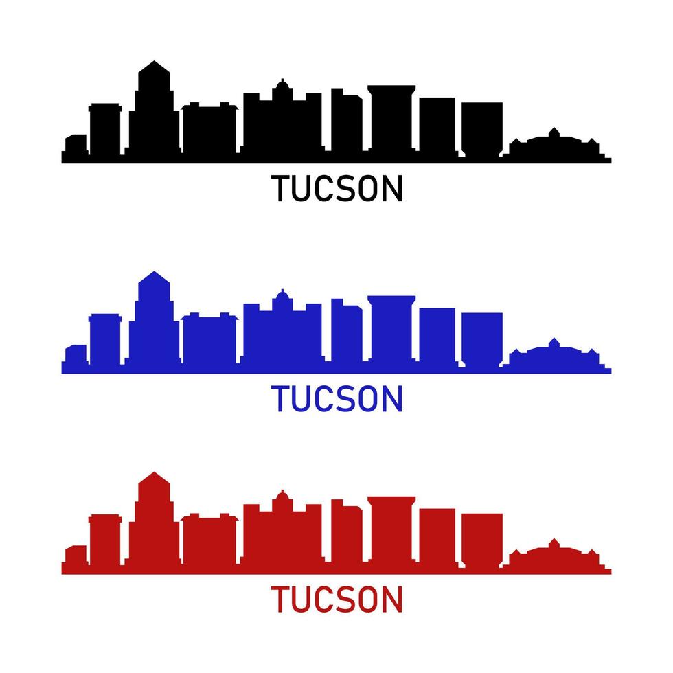 tucson skyline på vit bakgrund vektor