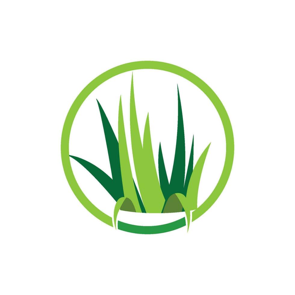 gräs logotyp vektor mall