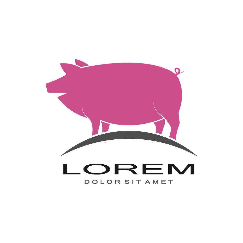 Schwein Logo Vektor Vorlage