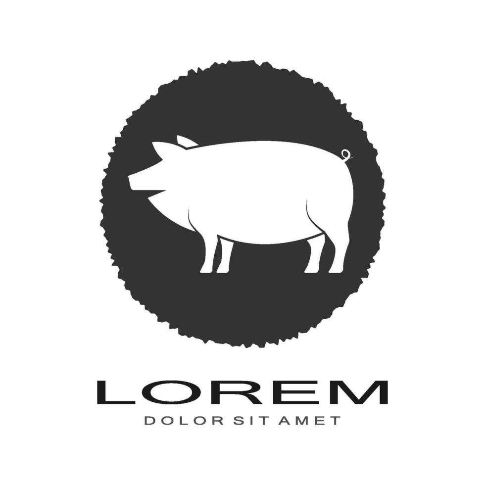 Schwein Logo Vektor Vorlage