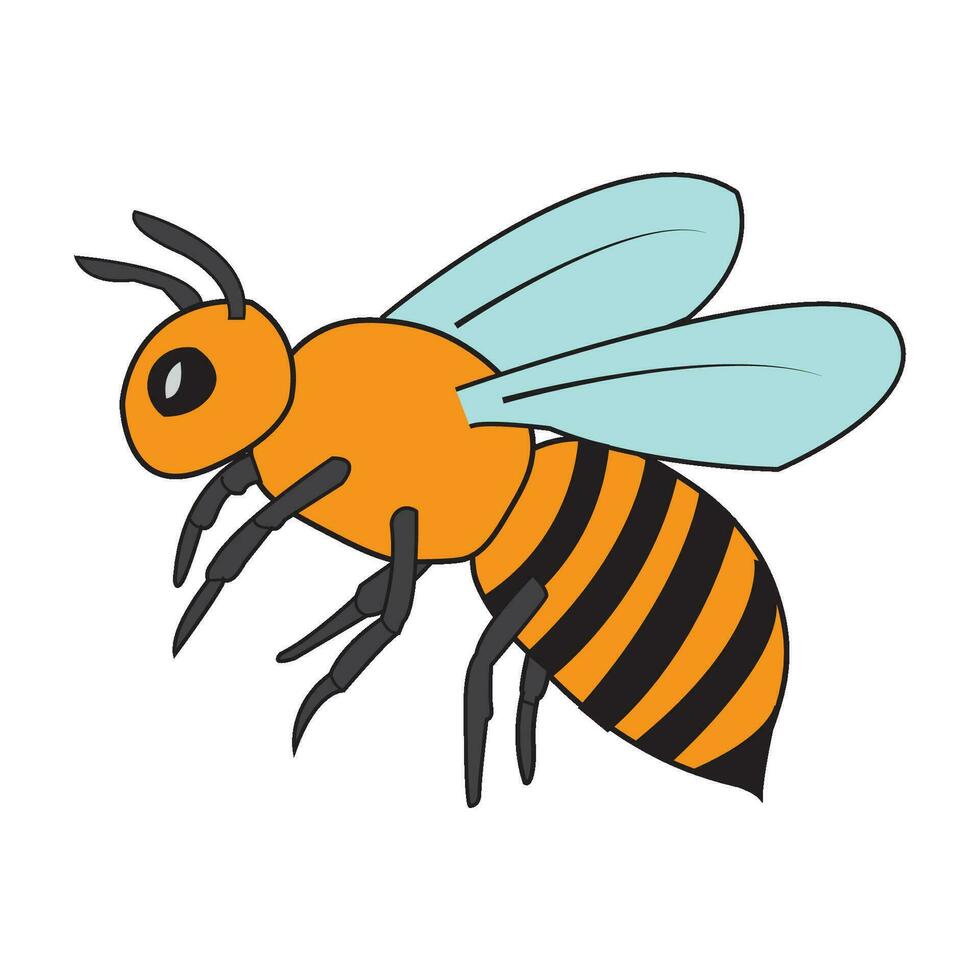 Biene-Symbol-Logo-Vektor-Design-Vorlage vektor