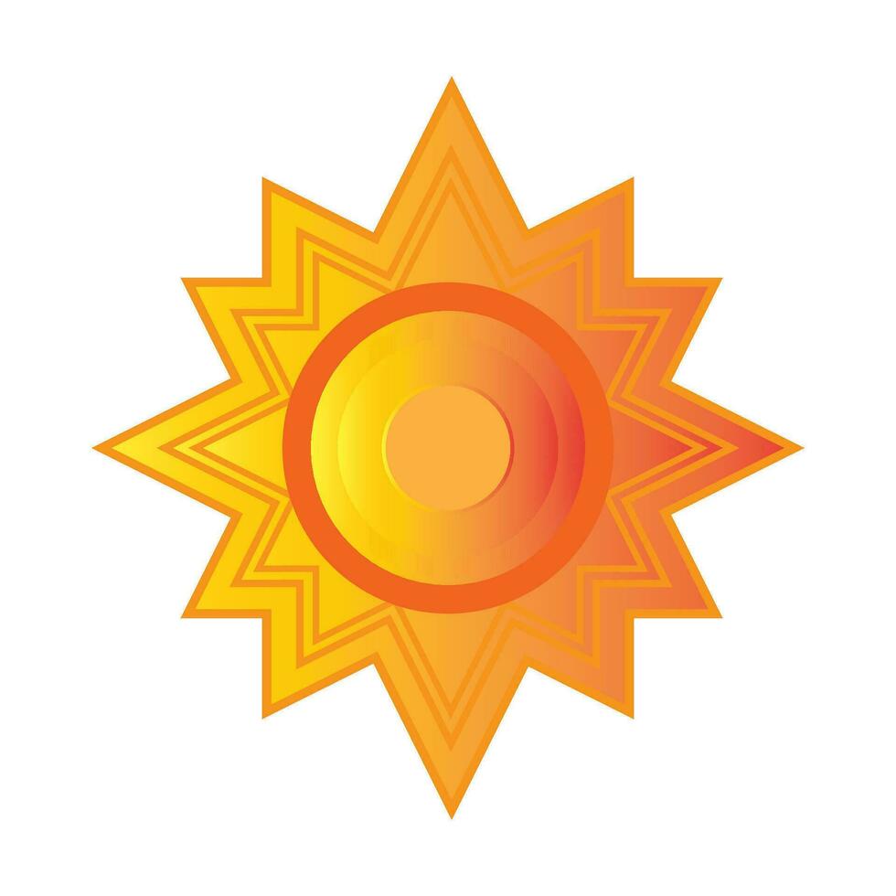 Sol ikon logotyp vektor design mall