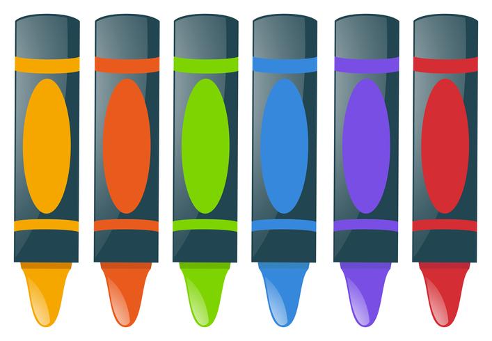 Buntstifte in vielen Farben vektor