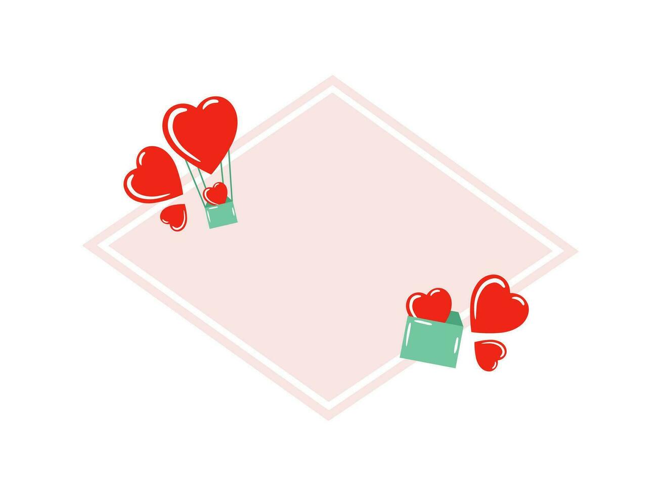 Valentinstag Tag Hintergrund mit Ornament Rahmen vektor