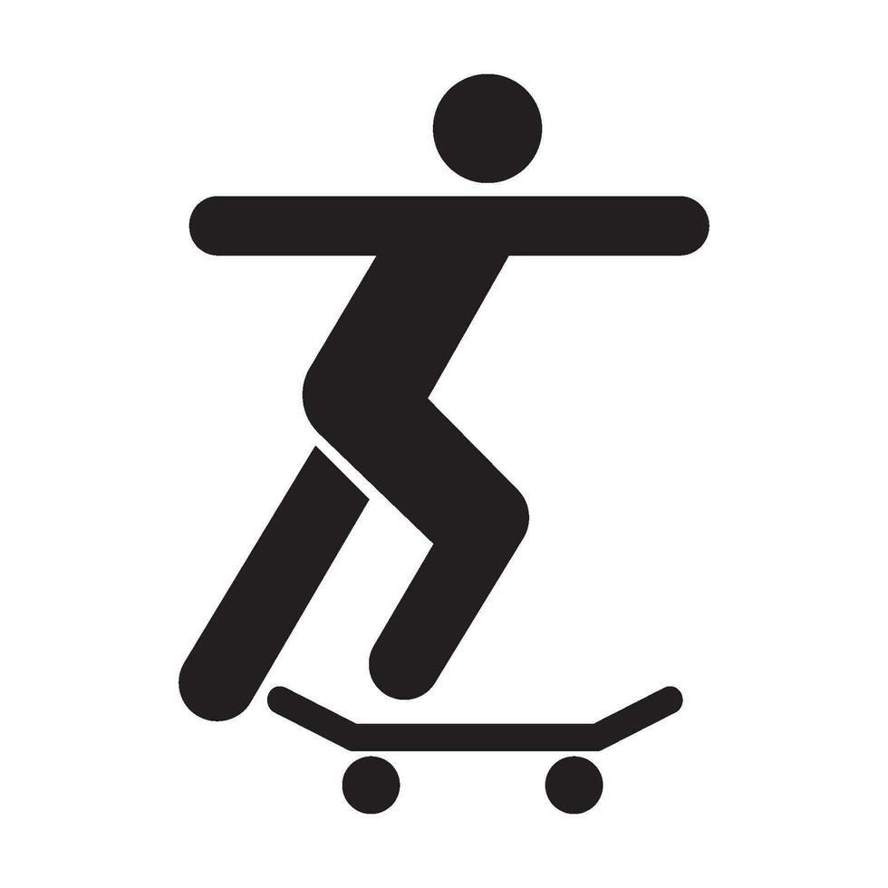 skateboard ikon logotyp vektor design mall