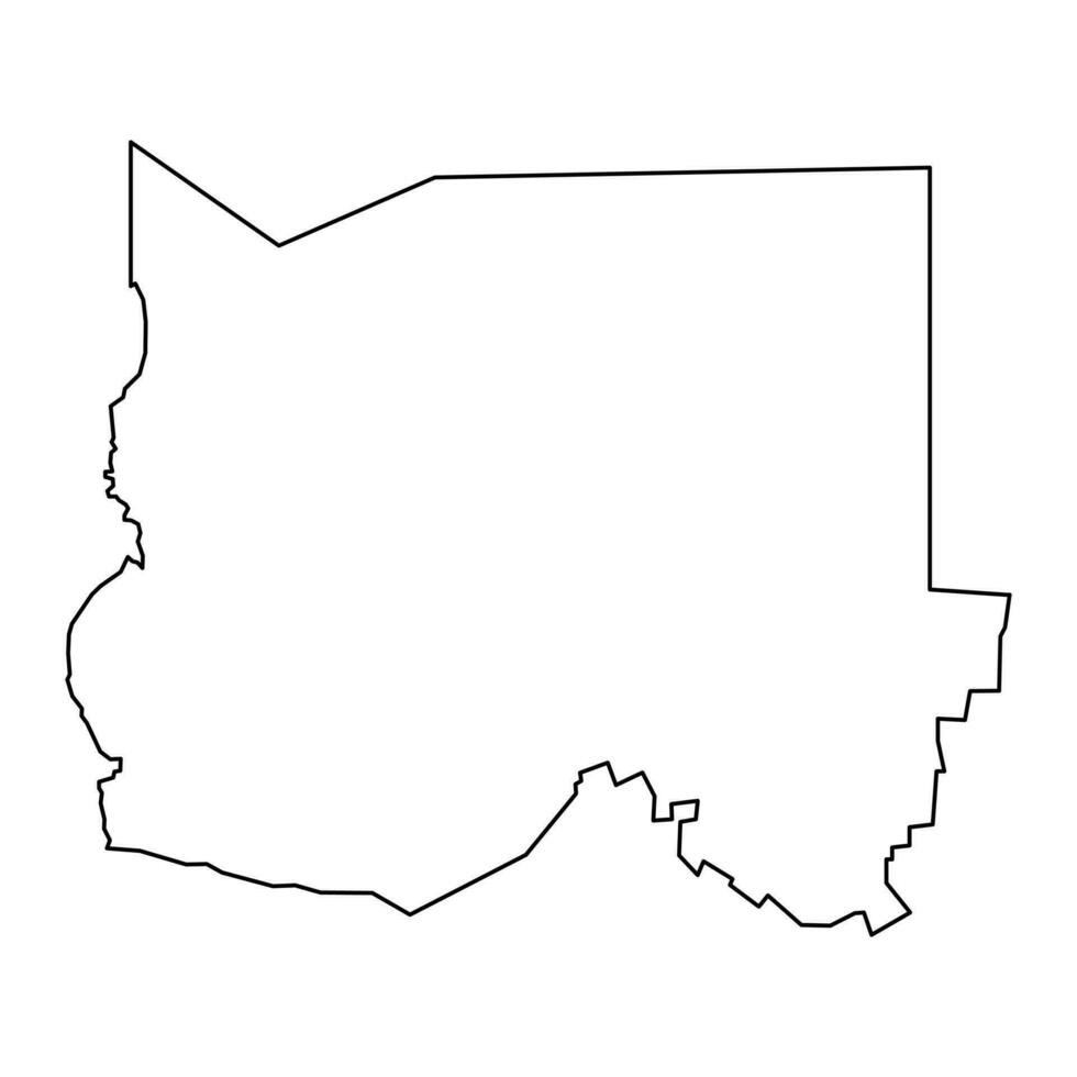 oshikoto område Karta, administrativ division av Namibia. vektor illustration.