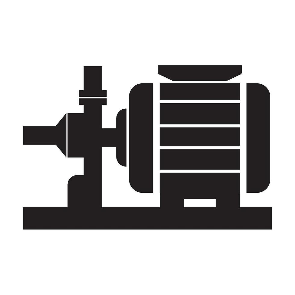 Wasser Pumpe Maschine Symbol Logo Vektor Design Vorlage