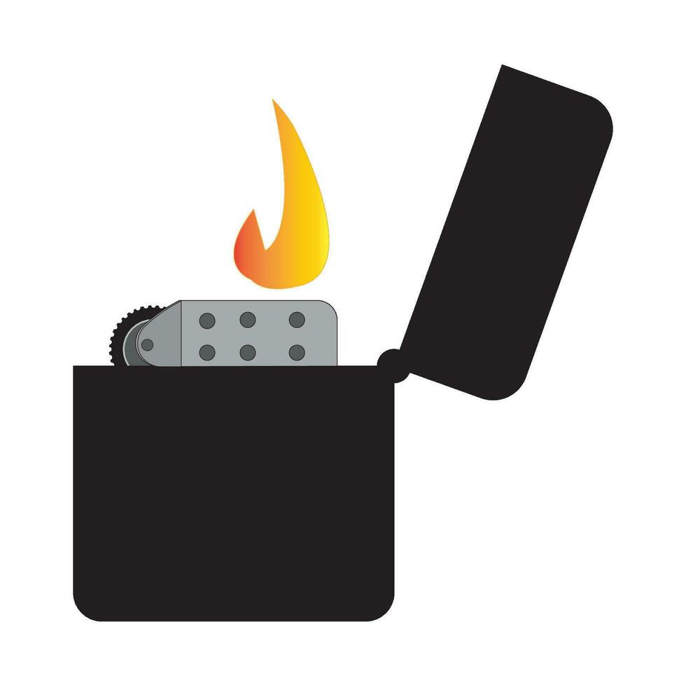 Gas Feuerzeug Symbol Logo Vektor Design Vorlage